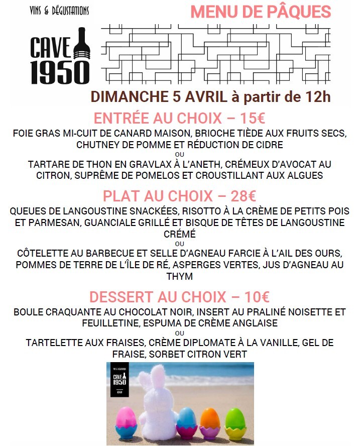 Menu de Pâques