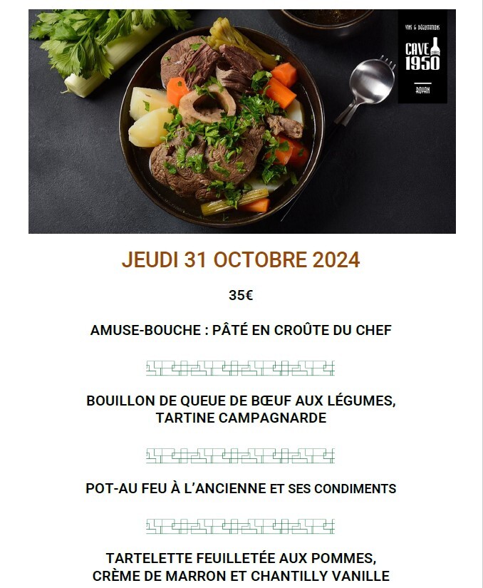 Menu Pot-au-feu